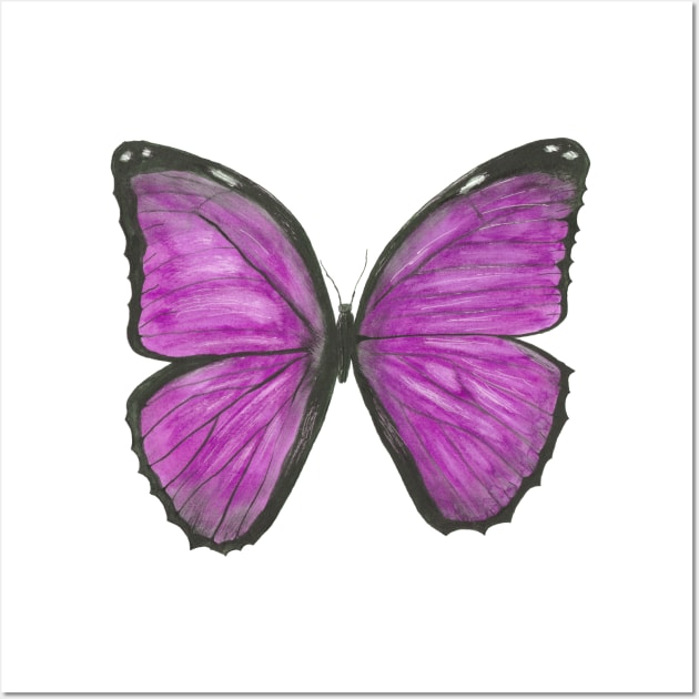 Butterfly - Pink Wall Art by jitkaegressy